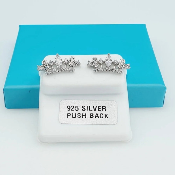 "925 Sterling Silver CZ Beautiful Earrings for Women, 1USPAR4228 - Picture 3 of 11